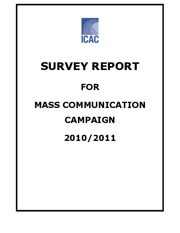 SURVEY REPORT FOR MASS COMMUNICATION CAMPAIGN