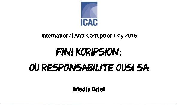 International anti-corruption day